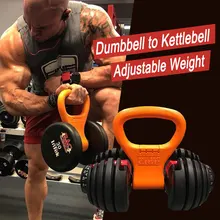 Weight Dumbbells Kettlebell-Grip Gym-Equipment Fitness Adjustable Workout Bodybuilding