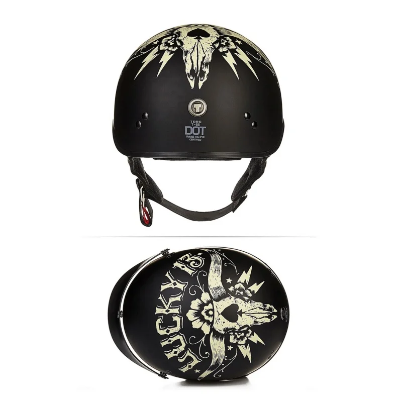 

Motorcycle Helmet Harley Casco Helmets Chopper Scooter Face Retro School Moto Vintage Old Open