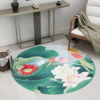 

Retro Chinese Style Carpets Living Room Bedroom Study Bedside Carpet Decor Model Showcase Rugs 3D Printed Household Yoga Rug Mat