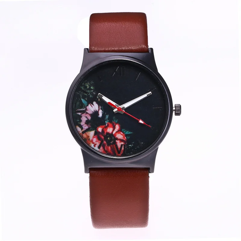 

Fashionable Trend The Ladies' Watch Of Creative Rural Style Large Flowers Casual Simple Ladies Watches Relogios Femininos