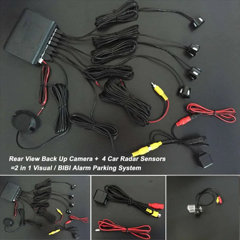 Car Parking Radar Sensors + Auto Rear View Camera - 2 in 1 Visual / BIBI Alarm System For Ford Escape Kuga 2012~2015 | Автомобили и