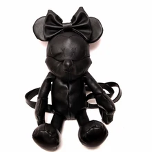 Новые женские Minnie черный мультфильм Микки Маус Кожа PU Рюкзак Симпатичные lovely девушка Ladies рюкзака девушки сумка женские рюкзаки
