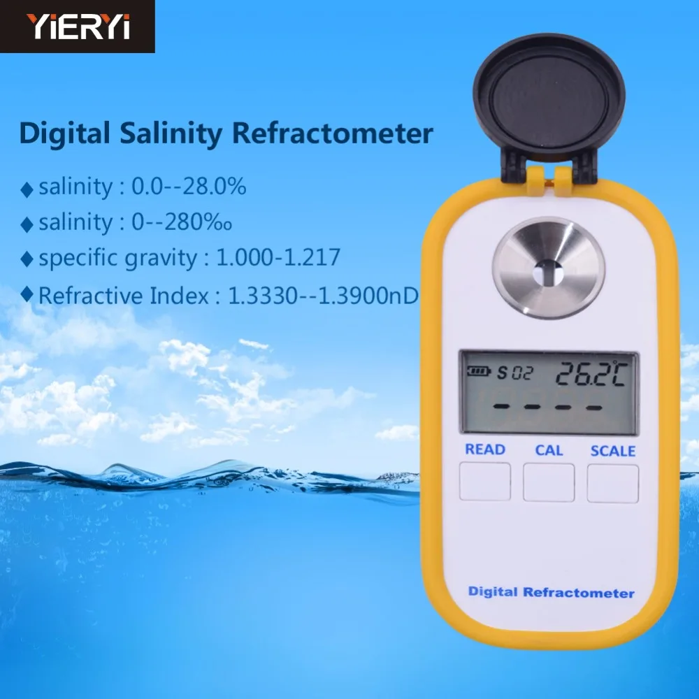 yieryi digital salinity refractometer salinity 0 28 specific gravity 1