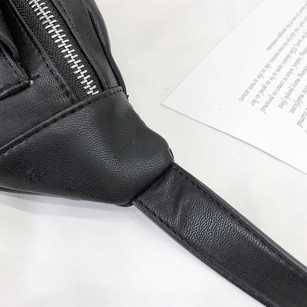 Fashion Unisex Leather Shoulder Belt Pack Waist Pack Simple Pocket Bag Versatile Shoulder Bag Messenger Bag Travel Wallet Belt