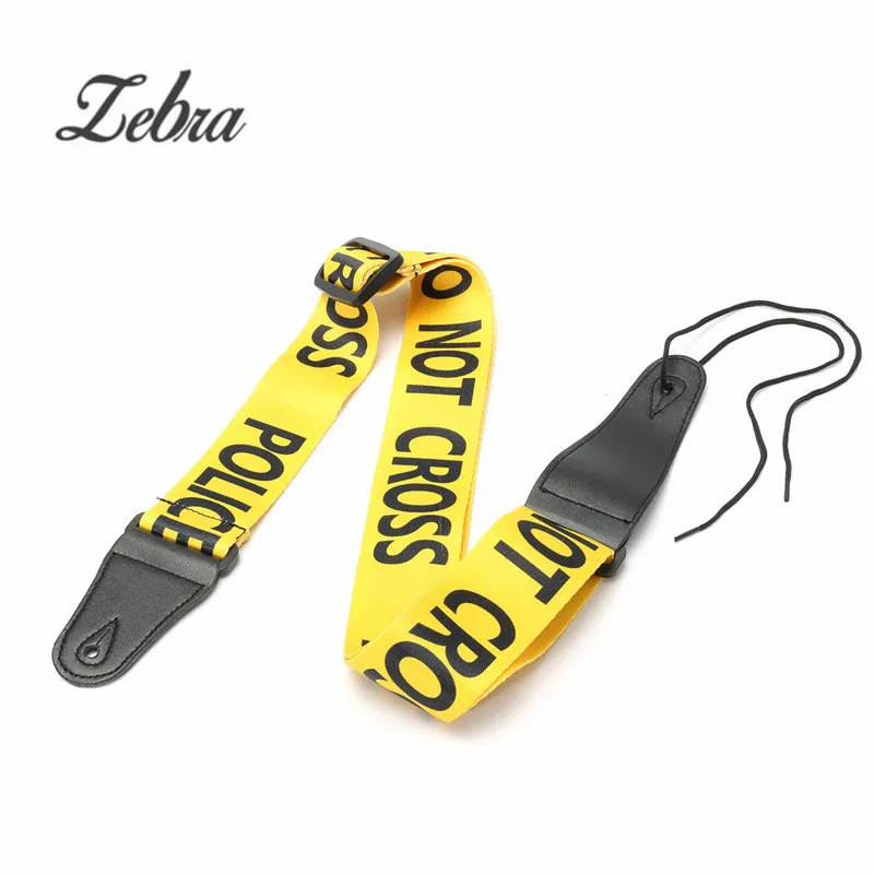 

Zebra Fully Adjustable Polyester Guitar Belt Guitar Strap with PU Leather Ends for Electric Bass Guitar Parts Accessories