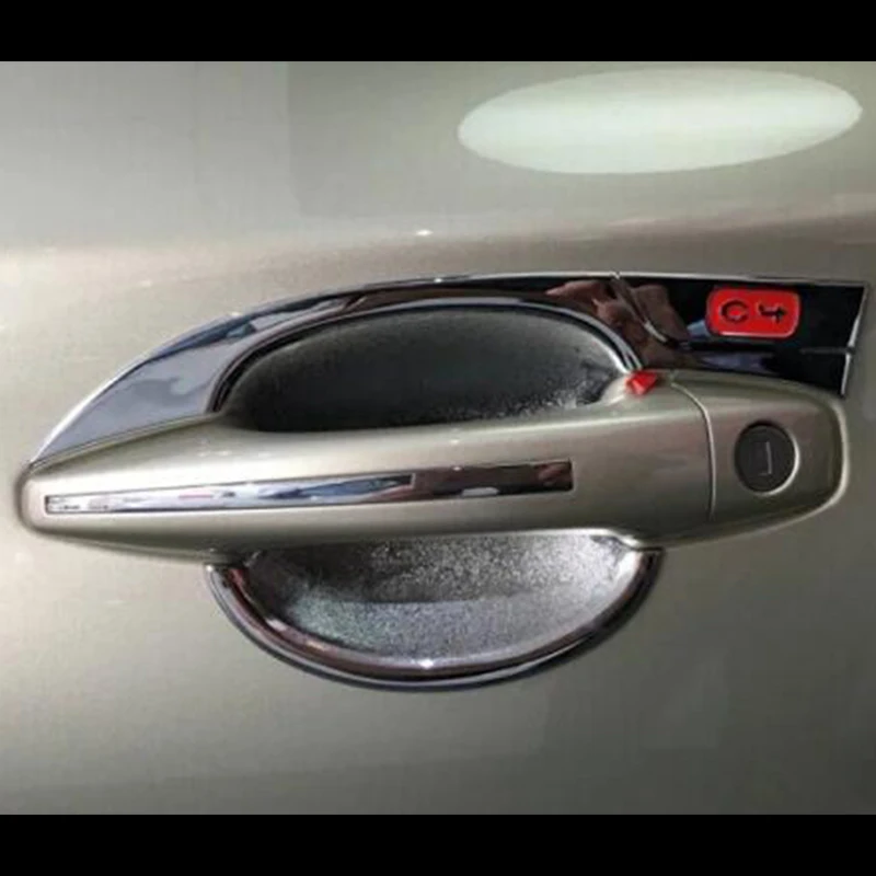 

For Citroen C4 2016 Accessories ABS Plastic Car Door protector handle Bowl Cover Trim car styling