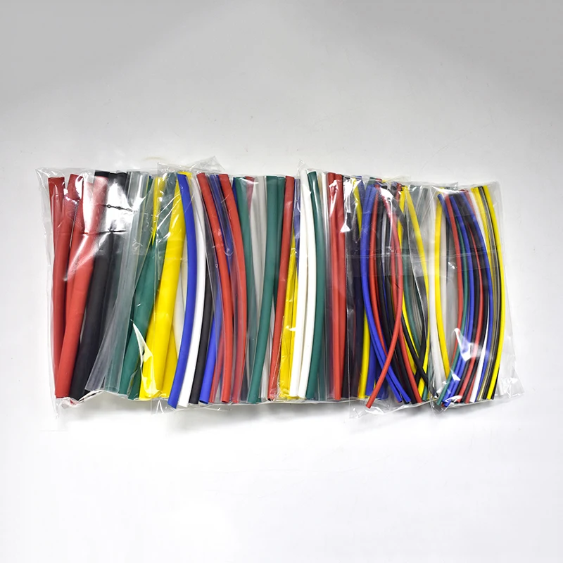 

140pcs fire resistant and durable 5 size 7 colors various colors 2:1 polyolefin sheath heat shrinkable tube kit Cable casing