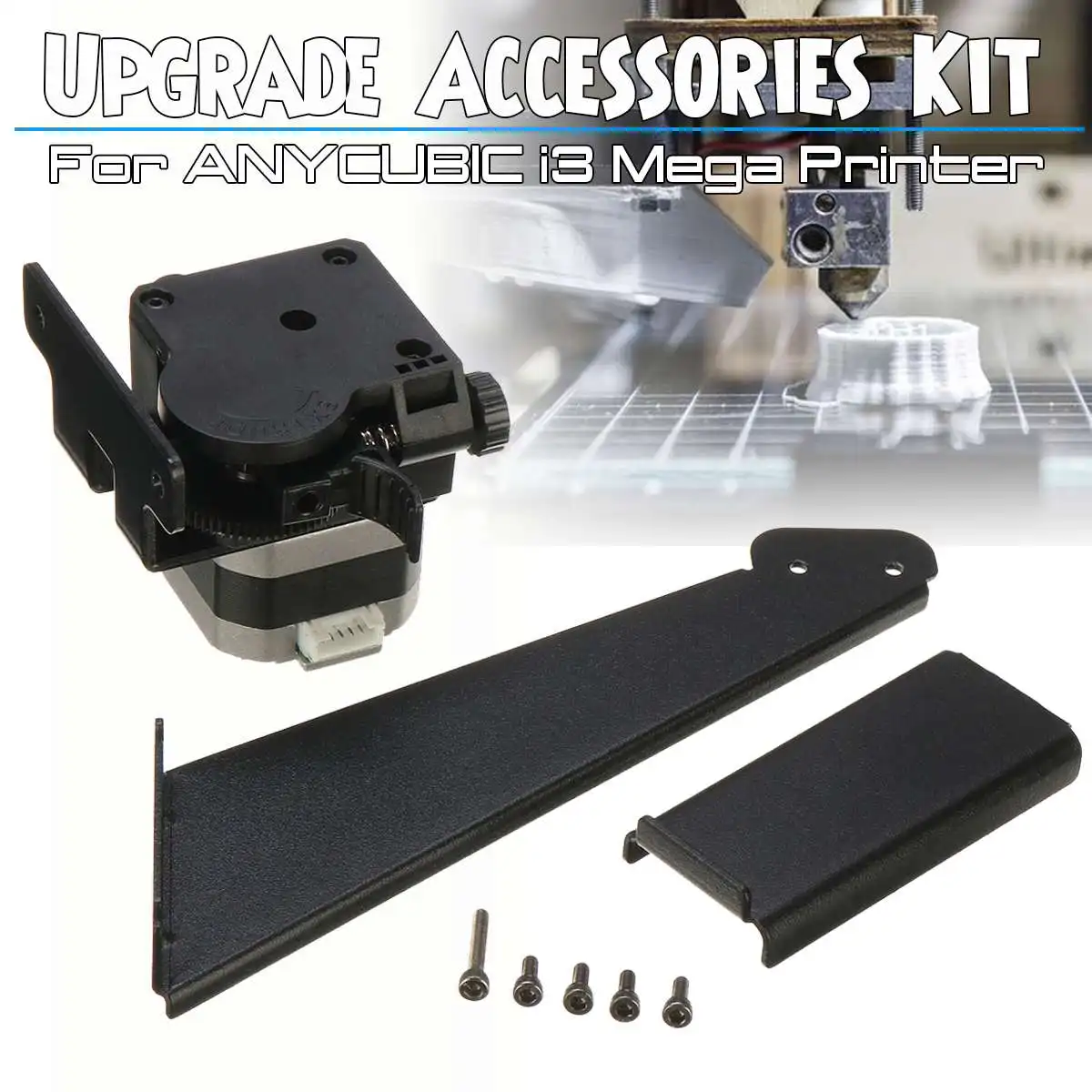 

For ANYCUBIC 3D Printer Upgrade Accessories Kit For I3 Mega With Extruder Material Holder Full Metal Mechanical Kit To Mega-S
