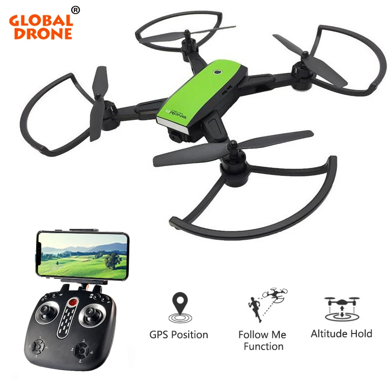 

Global Drone LH-X28 Quadcopter Folding Arms 6Axis Gyro Wifi FPV GPS Drone With Camera One Key Return RC Helicopter Selfie Dron