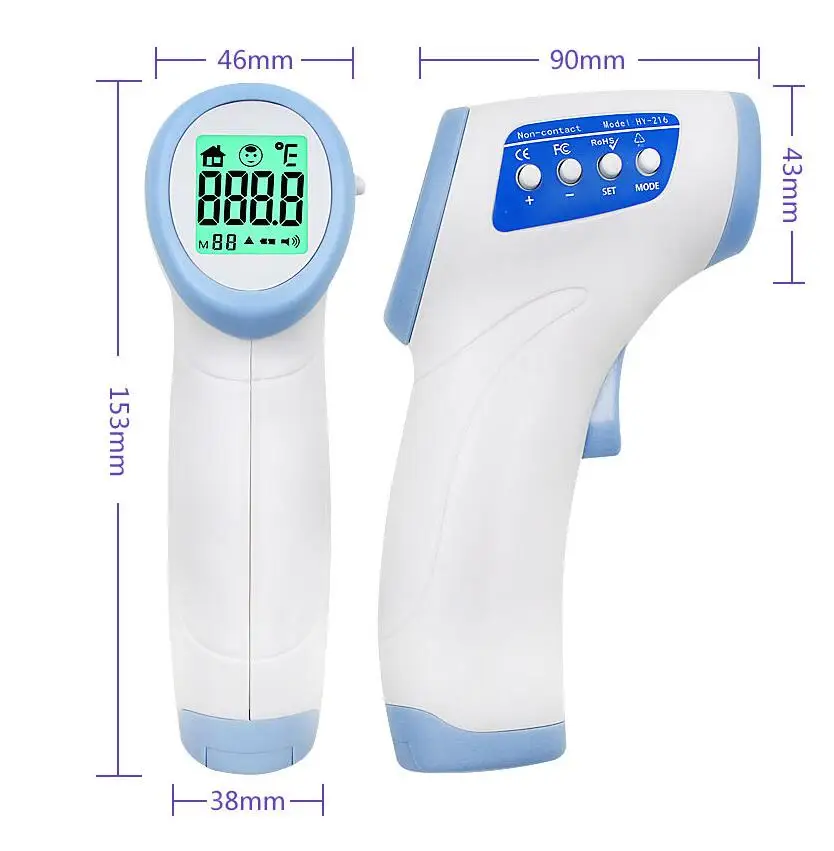 

Hot Sale High Quality non contact body water electronic baby infrared digital thermometer fever Adult digital non-contact care