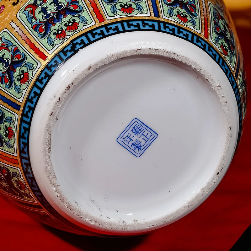 Luxury Jingdezhen Antique Longevity Porcelain Enamel Floor Vase Classical Decoration Large Chinese Vases Ancient Palace Vases 6