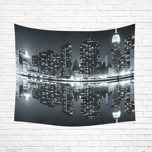 Charmhome Black And White New York City Polyester Wall Tapestry Charmhome Black And White New York City Polyester Wall Tapestry Hanging Tapestries Bedspread Bed Home