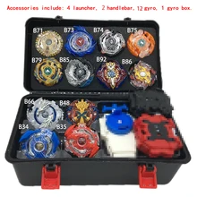 12PCS Toupie Beyblades Metal Fusion Beyblades Set Storage Box Top Beyblade burst bey blade Launcher Beyblade Toys For Children A