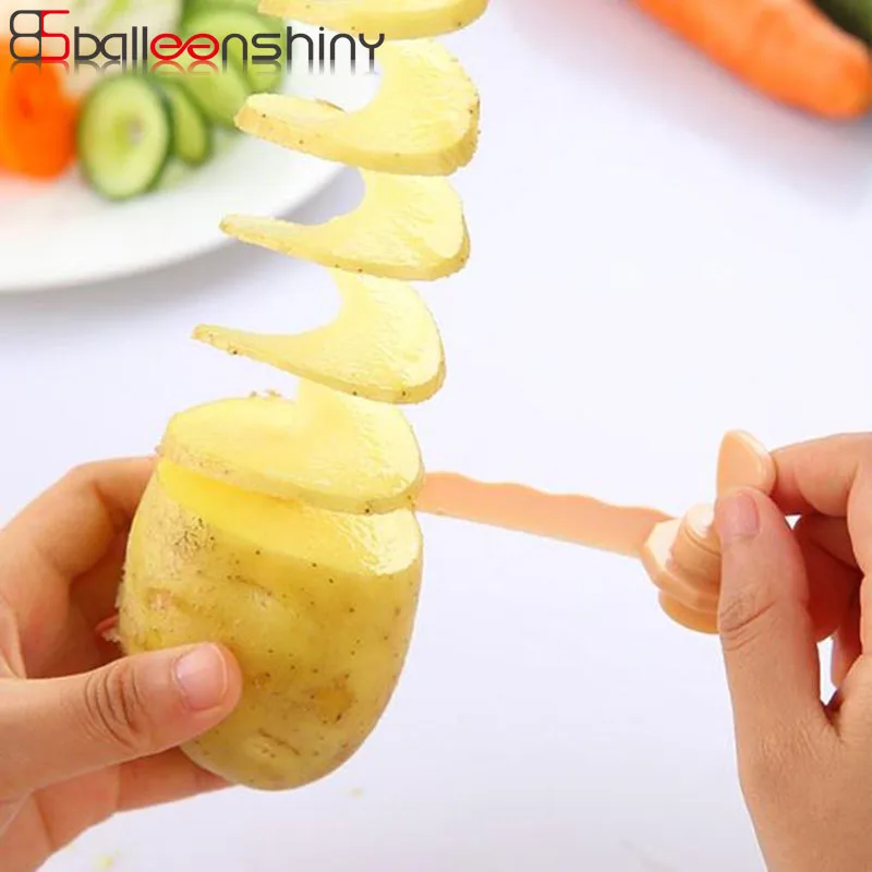 

BalleenShiny Creative Fruit Spiral Slicer Kitchen Cutting Vegetable Pattern Carved Flowers Gadget Cozinha Kitchen Tools