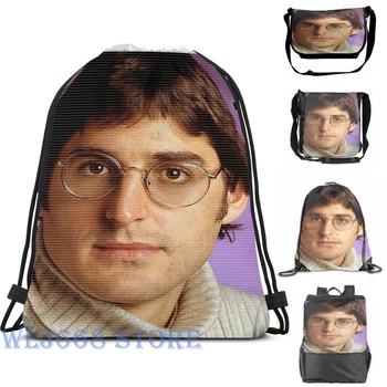 

Funny graphic print shoulder Bags women Louis Theroux All Over Print Single shoulder backpack travel for men Gym Bag
