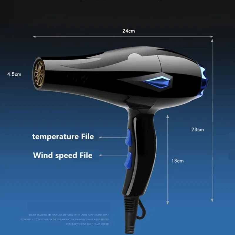 Rebune 3000 Вт 220 В фен синий свет анион Керамика ионной быстрой укладки феном Двигатели переменного тока салона и дома применение Фен