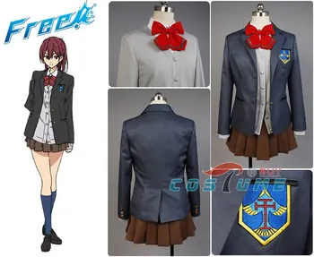 

Free! Iwatobi Swim Club Gou Matsuoka Cosplay Costume High School Girl Women Uniform Skirts Long Sleeve Jacket