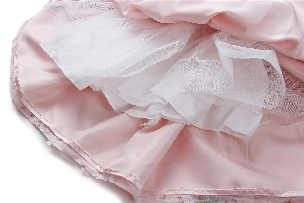 Платье принцессы с цветочным рисунком для маленьких девочек свадебное платье для маленьких девочек Розовое Кружевное Платье-пачка, детское праздничное платье для 1 года, платье на день рождения