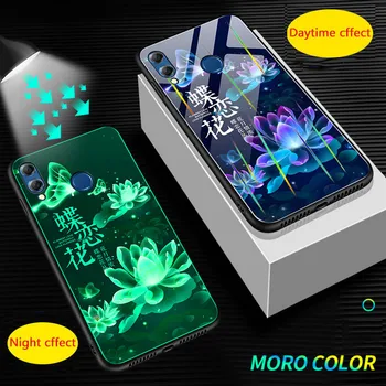 

Dazzle Luminous Glass Case For redmi 8 8A 7 7A K20 Note 8 7 pro back Cover For Xiaomi Mi 9 9T Pro CC9 Note 3 A2 A3 Lite Case