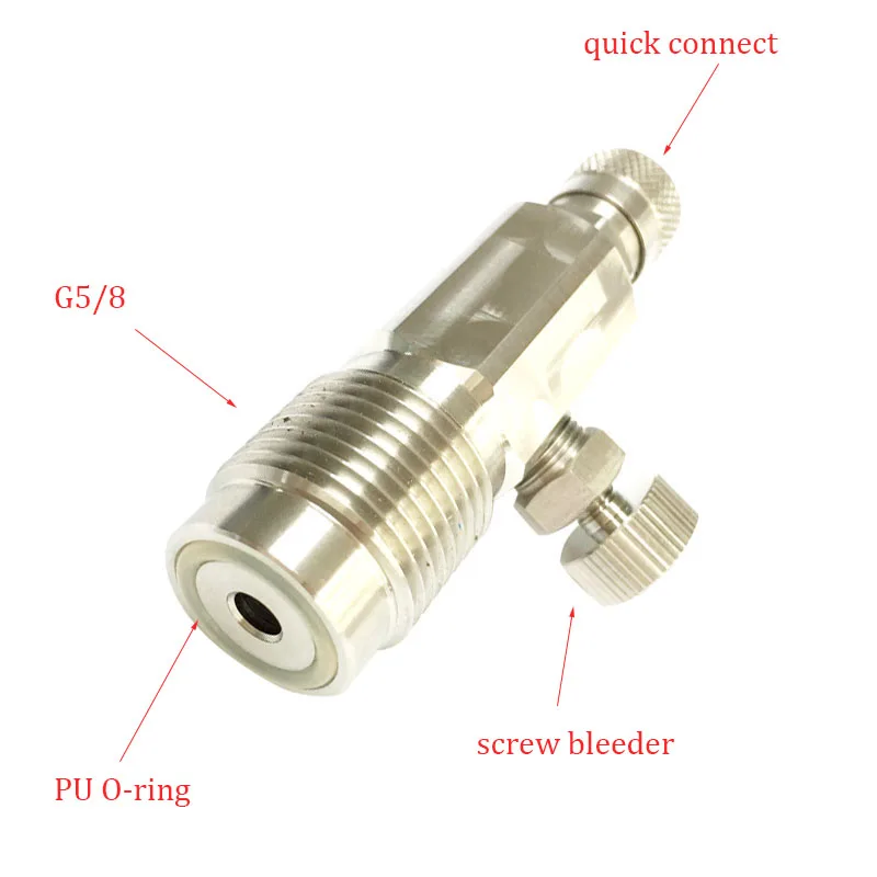 PCP Пейнтбол высокого давления цилиндра заполняя клапаны 300 бар Din станции с G5/8 резьба для CF бак заправка воздуха нержавеющая сталь