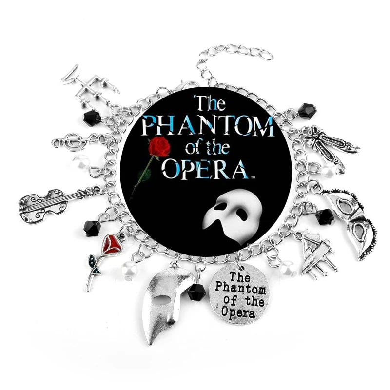 Новая мода Горячая phantom of the opera маска сплав розовое письмо браслет цепочка браслет с шармом женские ювелирные изделия-25