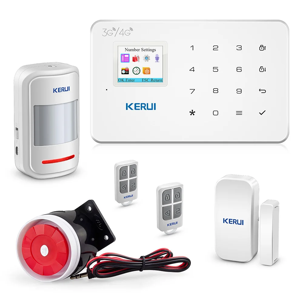 KERUI G183 WCDMA 3g 1,7 дюймов TFT цветной экран дисплей сигнализация s Беспроводная GSM домашняя охранная сигнализация наборы - Цвет: kit 2