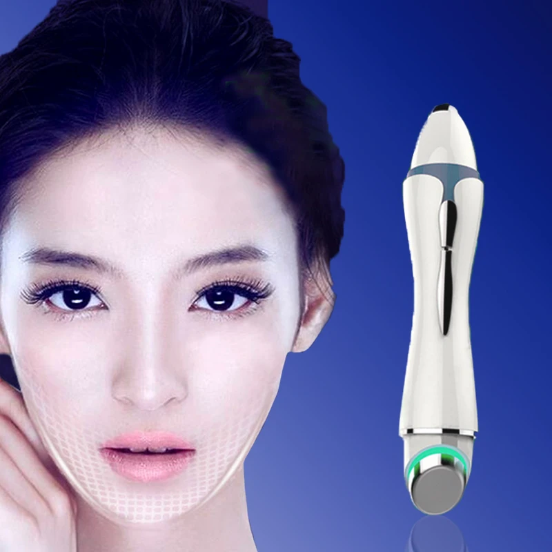 High end Mini Vibration anti wrinkle Ultrasonic massage eye wrinkles LED light Acne Wrinkle Remover face