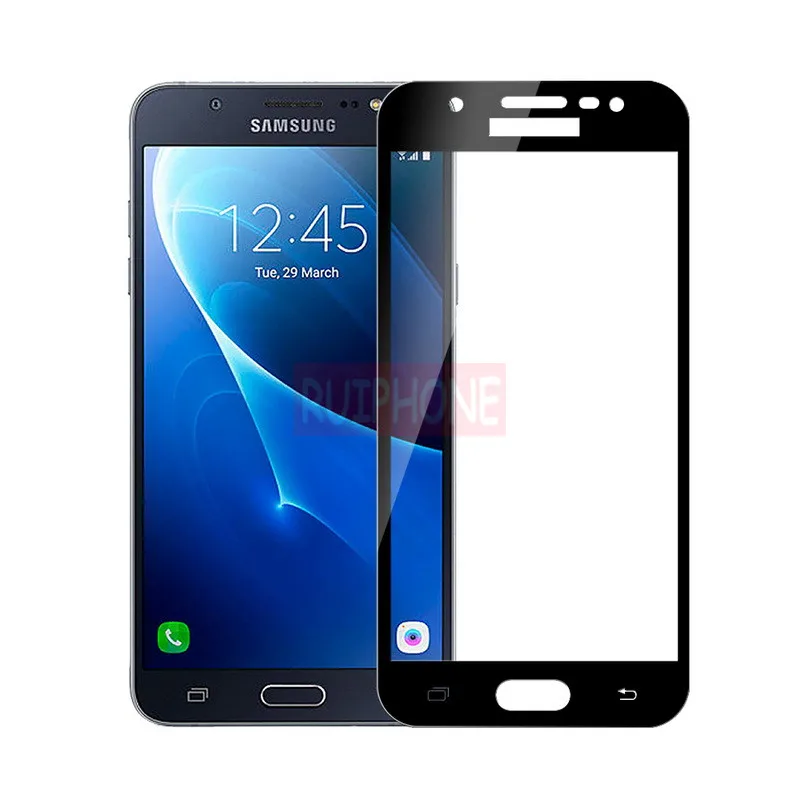 Закаленное стекло с покрытием всего экрана для Samsung Galaxy J3 J5 J7 2017 2016 A3 A5 on J2 Prime