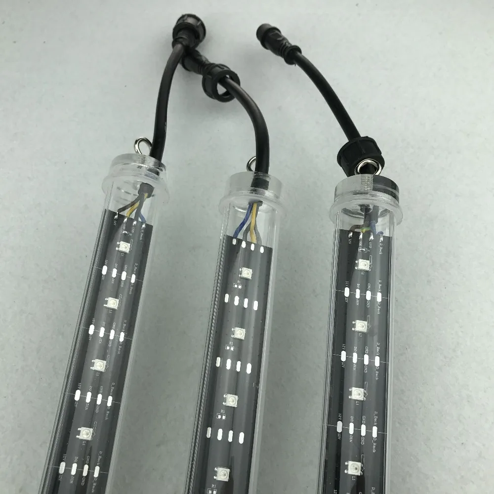 30 мм DC12V Адресуемая 2 м длинная 3D SK6812 RGB лампа трубка Метеор 128 шт. светодиодов/64