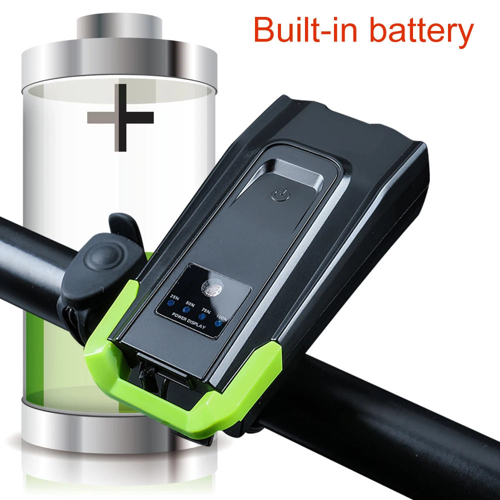 Excellent 4000mAh Induction Bicycle Front Light Set USB Rechargeable Smart Headlight With Horn 15000 Lumens LED Bike Lamp Cycle bike Light 2