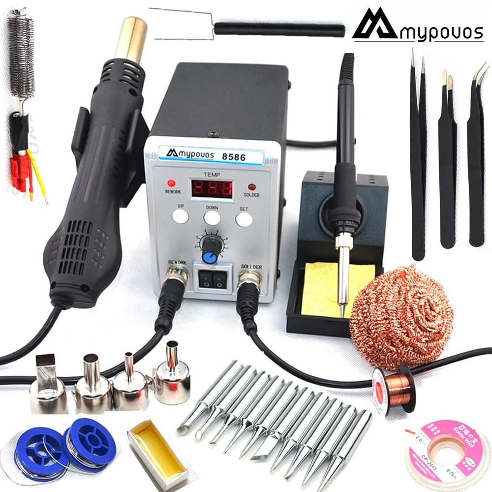 MYPOVOS 750W 8586 2in1 Electric Soldering Irons Soldering Stations +Hot