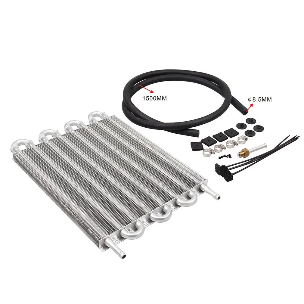 8 Row aluminum alloy remote transmission oil cooler automatic manual radiator converter kit tube condenser