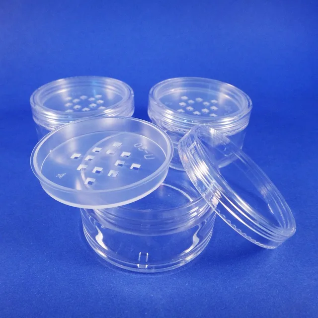 10 Pcs Travel Size Cosmetic Empty Plastic Clear Sifter Loose Powder Container (AY81P(30)S C=10