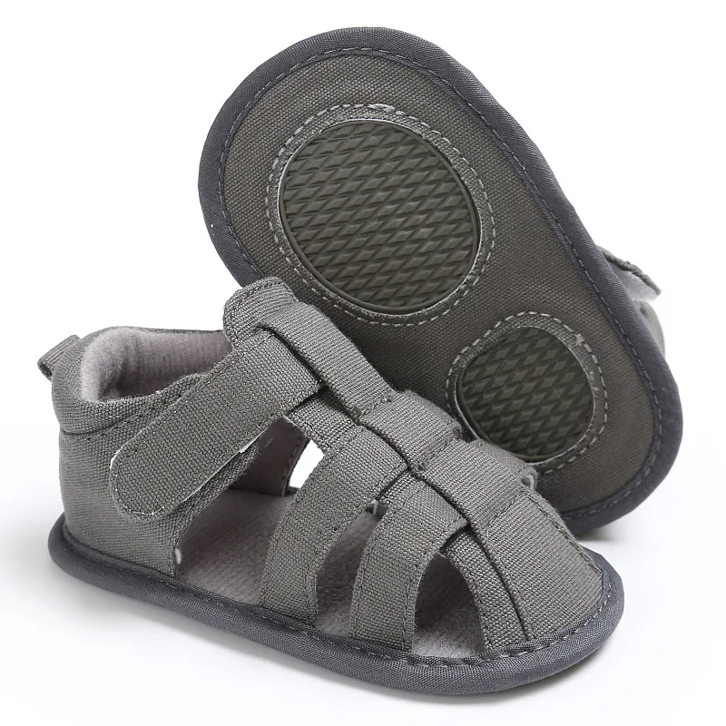 Raise Young Summer Canvas Baby Boy Sandals Soft Soles Non slip Solid