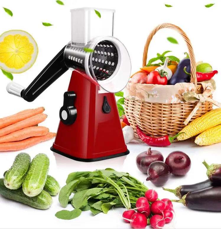 

Multifunctional Manual Cutting Artifact Hand Push Rotary Shredder Device Kitchen Gadget Accessories Portable