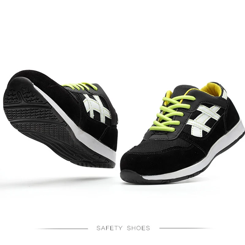 100% جلد البقر الرجال أحذية أمان الصلب اصبع القدم أحذية عمل تنفس العلوي و ثقب واقية باطن كبير حجم 35-46