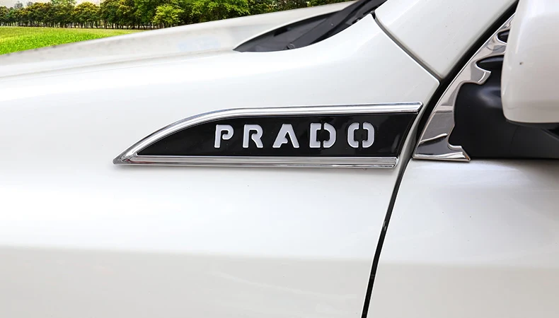2 шт. хром черный боковыми разрезами сбоку эмблема Стикеры для Toyota Land Cruiser Prado FJ 150 2010 аксессуары