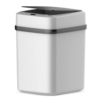 

Automatic Kitchen Trash Can Touchless Dustbin Lid Motion Detector Kitchen Bedroom Waste Garbage Intelligent No Noise