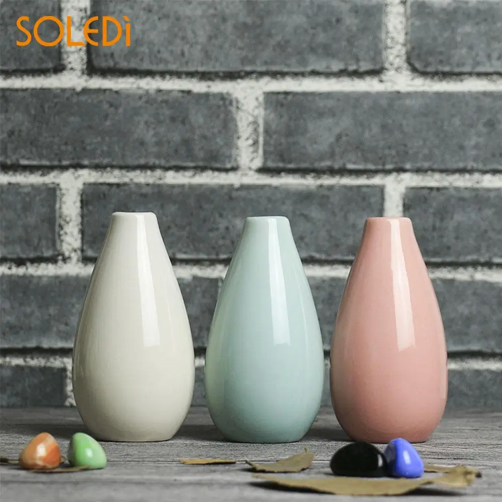 

Nordic Home Smooth Ceramic Pottery Flower Pot Mini Vase Wedding Home Office Decor Ornaments Planter Decorative Crafts
