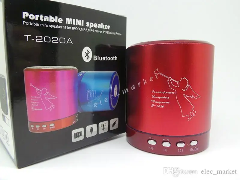 Mini Speaker T2020A T2020 Wireless Bluetooth Speaker Subwoofers support TF Card USB MP3 Handfree