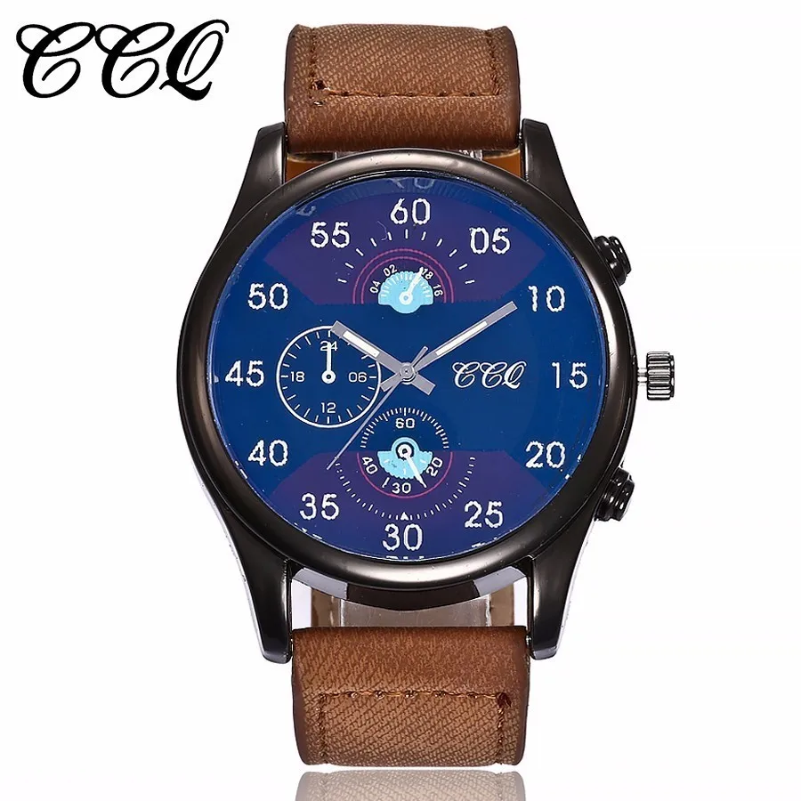 

Hot Selling Fashion Men Sports Quartz Watches Leather Strap Casual Fashion Men Military Wrist Watch Male Clock Relogio Masculino