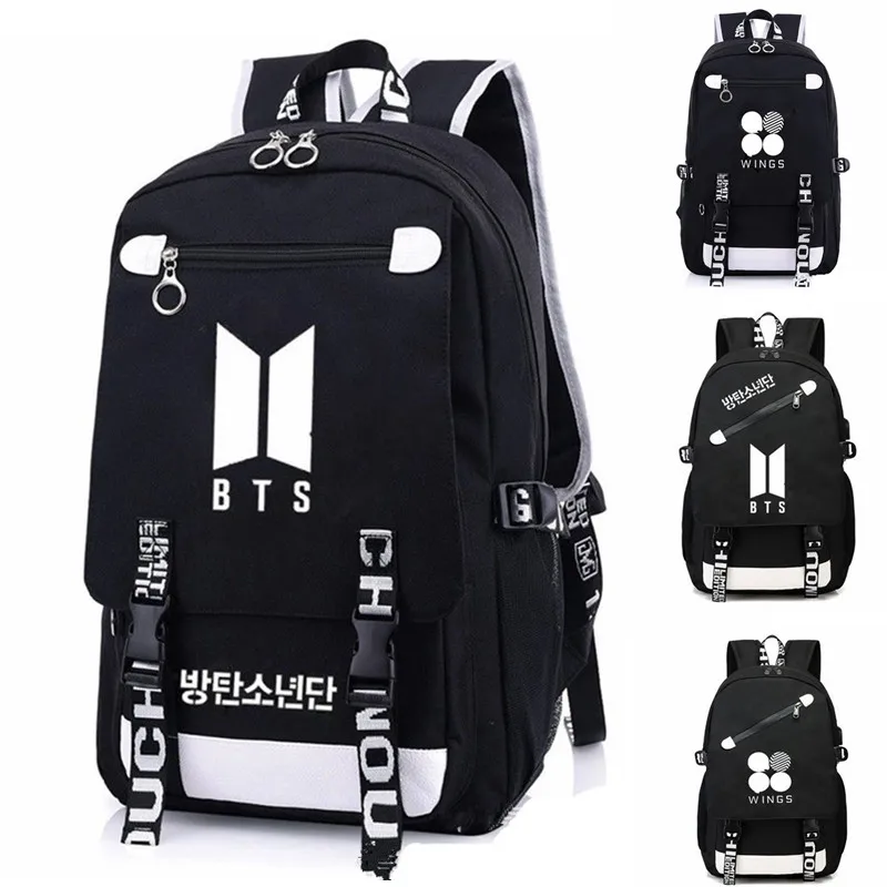 

Fashion Cool KPOP Bangtan Boys Backpack Backpack Bag School Book Zipper Bags Laptop Backpack women/men JIMIN JUNGKOOK bag