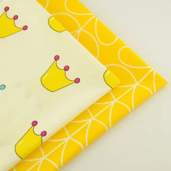 

100% Cotton Fabric Hotel Bed Sheet Pillow Patchwork Scrapbooking Clothing Crown Design Gifts Packages Other Craft 50cm*160cm