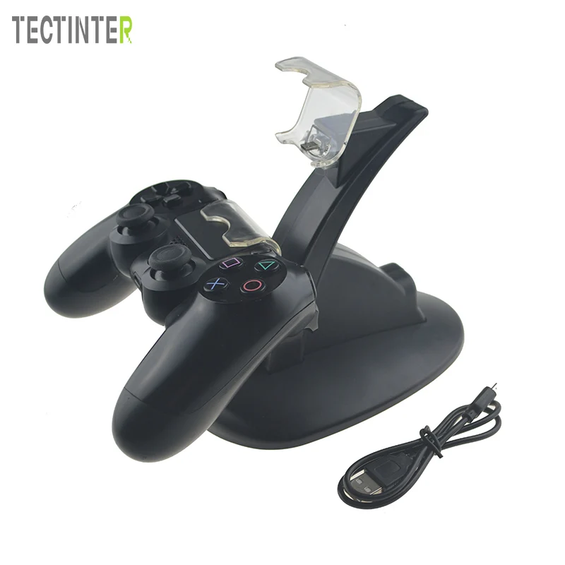 Для PS4 новая зарядная станция с двумя USB для PlayStation 4 Pro тонкий контроллер ручка