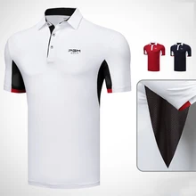 Новая мужская футболка с коротким рукавом, одежда для гольфа, летняя спортивная футболка, рубашка поло, дышащая сетка