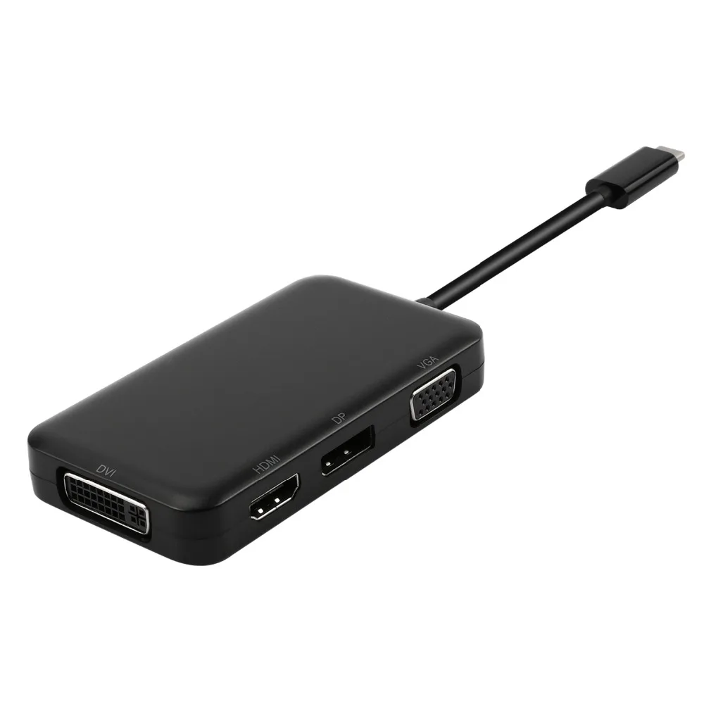  Jckel USB C HUB USB C 3.1 to HDMI DP Displayport VGA DVI Adapter USB C to HDMI VGA 1080P Video Conv