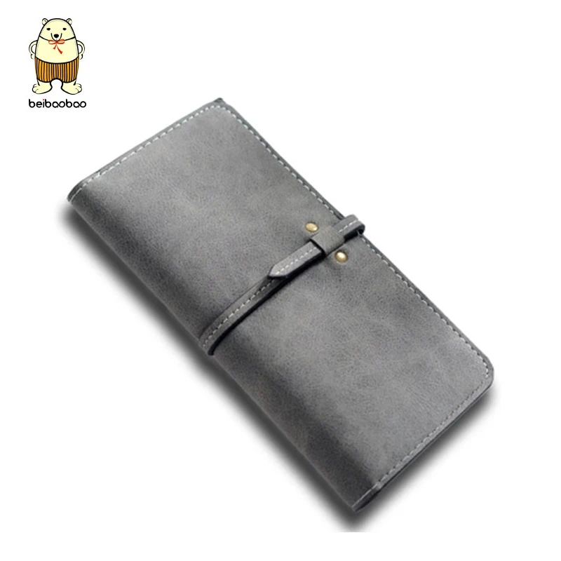 

Beibaobao Good Quality Women Wallet Fashion Design Ladies Purse Leisure Long Style Female Purse Leather Wallets Women A3866