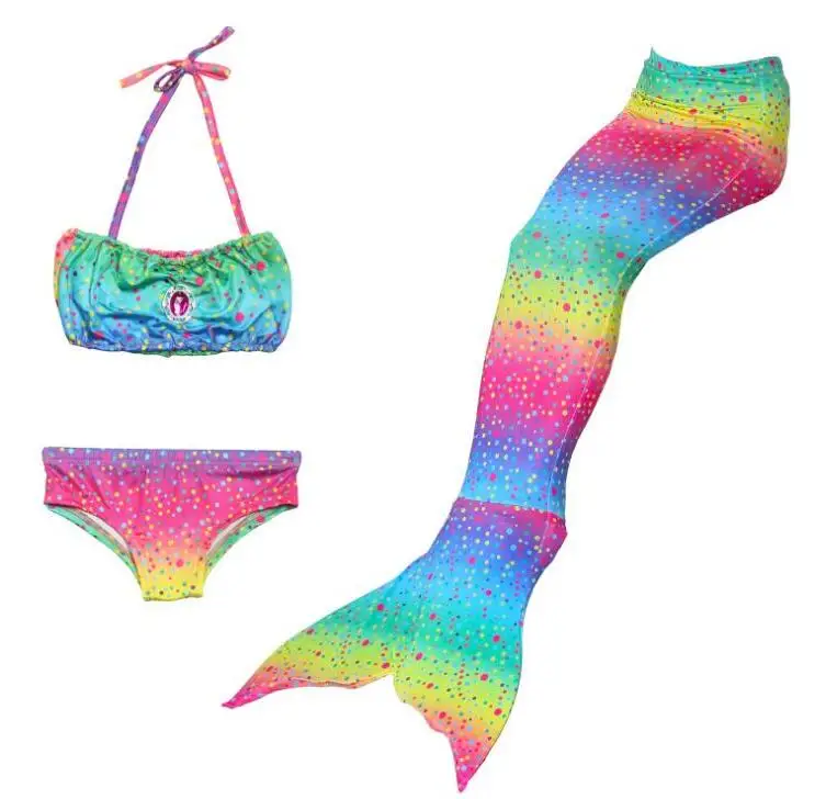 Комплект из 3 предметов; Костюм Русалки для плавания; Детский карнавальный костюм Zeemeerminstaart Cola De Sirena Cauda De Sereia - Цвет: Style 14