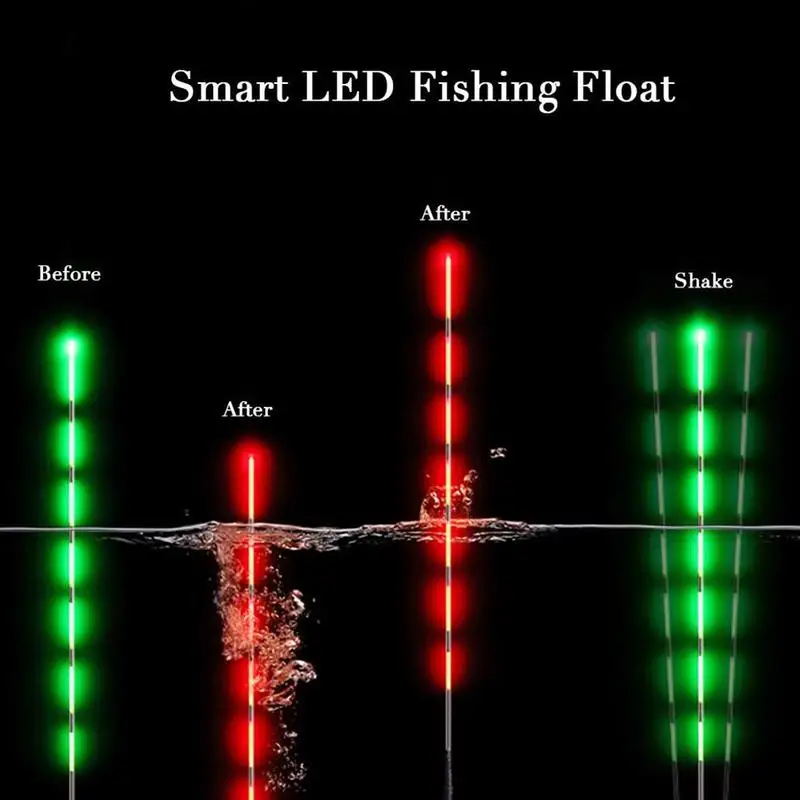 

LED Light Automatically Remind Fishing Float Smart Fishing Float Night Luminous Fishing Floats 3 Colors To Choose New