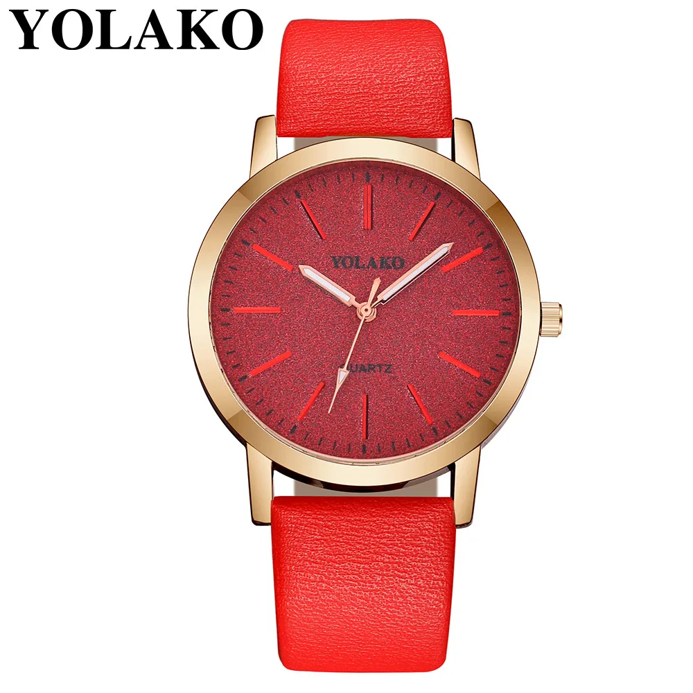 Relogiio feminino reloj mujer YOLAKO Женские повседневные кварцевые часы с кожаным ремешком звездное небо аналоговые наручные часы женские часы